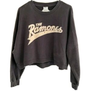 2019 THE RAMONES 1-2-3-4 Cropped Sweatshirt Oversized Punk Rock Grunge Indie
